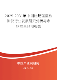 2025-2031年中國(guó)磁場(chǎng)強(qiáng)度檢測(cè)儀行業(yè)發(fā)展研究分析與市場(chǎng)前景預(yù)測(cè)報(bào)告