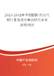 2025-2031年中國國際貨運(yùn)代理行業(yè)發(fā)展全面調(diào)研與未來趨勢預(yù)測