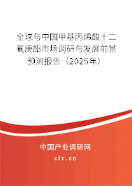 全球與中國甲基丙烯酸十二氟庚酯市場調研與發(fā)展前景預測報告（2025年）