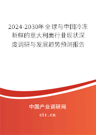 2024-2030年全球與中國冷凍新鮮的意大利面行業(yè)現(xiàn)狀深度調研與發(fā)展趨勢預測報告