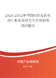 2025-2031年中國N型光伏電池行業(yè)發(fā)展研究與前景趨勢(shì)預(yù)測(cè)報(bào)告 2025-2031年中國N型光伏電池行業(yè)發(fā)展研究與前景趨勢(shì)預(yù)測(cè)報(bào)告