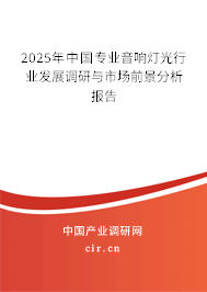 2025年中國專業(yè)音響燈光行業(yè)發(fā)展調研與市場前景分析報告 2025年中國專業(yè)音響燈光行業(yè)發(fā)展調研與市場前景分析報告