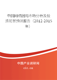 中國網(wǎng)絡(luò)團(tuán)購市場分析及投資前景預(yù)測報(bào)告（2012-2015年）
