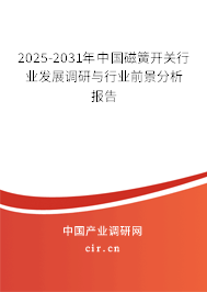 2025-2031年中國磁簧開關(guān)行業(yè)發(fā)展調(diào)研與行業(yè)前景分析報告