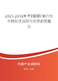 2025-2031年中國(guó)國(guó)際旅行社市場(chǎng)現(xiàn)狀調(diào)研與前景趨勢(shì)報(bào)告