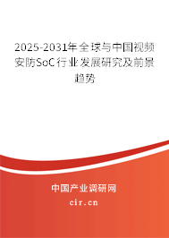 2025-2031年全球與中國視頻安防SoC行業(yè)發(fā)展研究及前景趨勢 2025-2031年全球與中國視頻安防SoC行業(yè)發(fā)展研究及前景趨勢