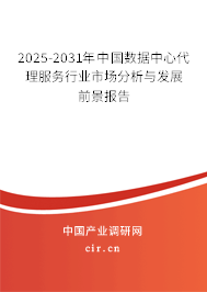 2025-2031年中國數(shù)據(jù)中心代理服務(wù)行業(yè)市場分析與發(fā)展前景報告