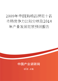 2009年中國狗糧品牌前十名市場競爭力比較分析及2014年產(chǎn)業(yè)發(fā)展前景預(yù)測報(bào)告