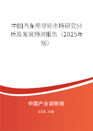 中國汽車用導輪市場研究分析及發(fā)展預測報告(2025年版) 中國汽車用導輪市場研究分析及發(fā)展預測報告(2025年版)