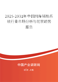 2025-2031年中國剎車輔助系統(tǒng)行業(yè)市場分析與前景趨勢報(bào)告 2025-2031年中國剎車輔助系統(tǒng)行業(yè)市場分析與前景趨勢報(bào)告
