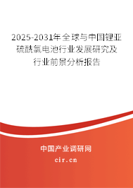 2025-2031年全球與中國(guó)鋰亞硫酰氯電池行業(yè)發(fā)展研究及行業(yè)前景分析報(bào)告