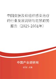 中國皮膚及軟組織感染治療藥行業(yè)發(fā)展調研與前景趨勢報告(2025-2031年) 中國皮膚及軟組織感染治療藥行業(yè)發(fā)展調研與前景趨勢報告(2025-2031年)