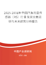 2025-2031年中國汽車雨量傳感器（RS）行業(yè)發(fā)展全面調(diào)研與未來趨勢分析報告