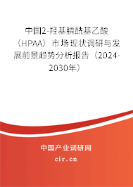 中國(guó)2-羥基膦?；宜幔℉PAA）市場(chǎng)現(xiàn)狀調(diào)研與發(fā)展前景趨勢(shì)分析報(bào)告（2024-2030年）