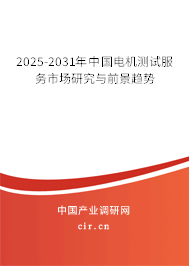 2025-2031年中國電機(jī)測試服務(wù)市場研究與前景趨勢