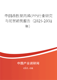 中國改性聚丙烯(PP)行業(yè)研究與前景趨勢報告（2025-2031年）
