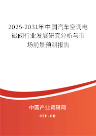 2025-2031年中國汽車空調(diào)電磁閥行業(yè)發(fā)展研究分析與市場前景預(yù)測報告 2025-2031年中國汽車空調(diào)電磁閥行業(yè)發(fā)展研究分析與市場前景預(yù)測報告