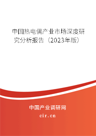 中國熱電偶產(chǎn)業(yè)市場深度研究分析報告(2023年版) 中國熱電偶產(chǎn)業(yè)市場深度研究分析報告(2023年版)