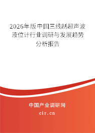 2026年版中國三線制超聲波液位計行業(yè)調(diào)研與發(fā)展趨勢分析報告