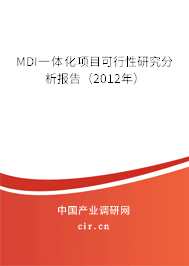 MDI一體化項(xiàng)目可行性研究分析報(bào)告（2012年）