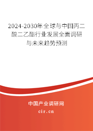 2024-2030年全球與中國(guó)丙二酸二乙酯行業(yè)發(fā)展全面調(diào)研與未來趨勢(shì)預(yù)測(cè)
