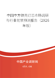 中國中方鐵殼燈芯市場調(diào)研與行業(yè)前景預(yù)測報告（2026年版）
