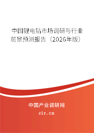 中國鋰電鉆市場調(diào)研與行業(yè)前景預(yù)測報告（2024年版）