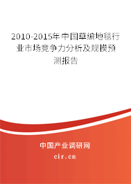 2010-2015年中國草編地毯行業(yè)市場競爭力分析及規(guī)模預(yù)測報告