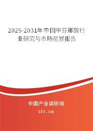 2025-2031年中國甲芬那酸行業(yè)研究與市場前景報告