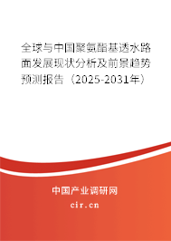 全球與中國(guó)聚氨酯基透水路面發(fā)展現(xiàn)狀分析及前景趨勢(shì)預(yù)測(cè)報(bào)告(2025-2031年) 全球與中國(guó)聚氨酯基透水路面發(fā)展現(xiàn)狀分析及前景趨勢(shì)預(yù)測(cè)報(bào)告(2025-2031年)
