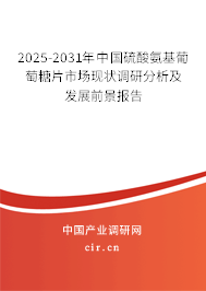 2025-2031年中國硫酸氨基葡萄糖片市場現(xiàn)狀調(diào)研分析及發(fā)展前景報告