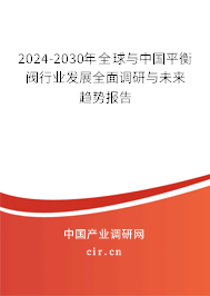 2024-2030年全球與中國平衡閥行業(yè)發(fā)展全面調(diào)研與未來趨勢報告
