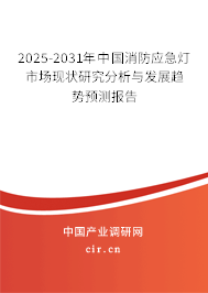 2025-2031年中國消防應(yīng)急燈市場現(xiàn)狀研究分析與發(fā)展趨勢預(yù)測報告