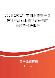 2025-2031年中國消費電子防護性產(chǎn)品行業(yè)市場調(diào)研與前景趨勢分析報告