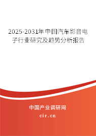 2025-2031年中國(guó)汽車(chē)影音電子行業(yè)研究及趨勢(shì)分析報(bào)告