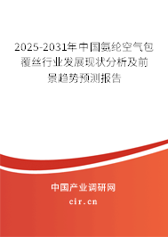 2025-2031年中國氨綸空氣包覆絲行業(yè)發(fā)展現(xiàn)狀分析及前景趨勢預測報告