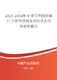 2025-2030年全球與中國多軸力-力矩傳感器發(fā)展現(xiàn)狀及前景趨勢報告