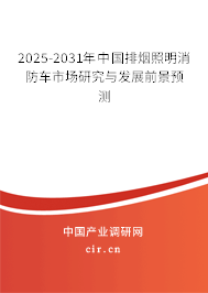 2025-2031年中國(guó)排煙照明消防車市場(chǎng)研究與發(fā)展前景預(yù)測(cè)