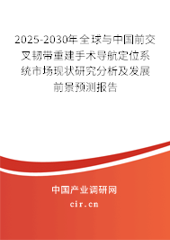 2025-2030年全球與中國前交叉韌帶重建手術(shù)導航定位系統(tǒng)市場現(xiàn)狀研究分析及發(fā)展前景預測報告 2025-2030年全球與中國前交叉韌帶重建手術(shù)導航定位系統(tǒng)市場現(xiàn)狀研究分析及發(fā)展前景預測報告