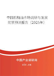 中國石腦油市場調(diào)研與發(fā)展前景預(yù)測報(bào)告（2025年）