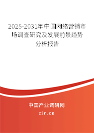 2025-2031年中國網(wǎng)絡營銷市場調查研究及發(fā)展前景趨勢分析報告 2025-2031年中國網(wǎng)絡營銷市場調查研究及發(fā)展前景趨勢分析報告