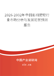2024-2030年中國有機(jī)肥皂行業(yè)市場分析與發(fā)展前景預(yù)測報(bào)告