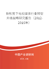 新形勢下電視媒體行業(yè)轉型升級戰(zhàn)略研究報告(2012-2016年) 新形勢下電視媒體行業(yè)轉型升級戰(zhàn)略研究報告(2012-2016年)