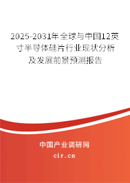 2025-2031年全球與中國12英寸半導(dǎo)體硅片行業(yè)現(xiàn)狀分析及發(fā)展前景預(yù)測報(bào)告