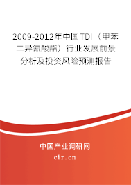 2009-2012年中國TDI（甲苯二異氰酸酯）行業(yè)發(fā)展前景分析及投資風(fēng)險預(yù)測報告