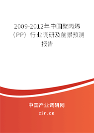 2009-2012年中國聚丙烯（PP）行業(yè)調(diào)研及前景預(yù)測(cè)報(bào)告