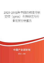 2025-2031年中國高精度導(dǎo)航定位(gnss)市場研究與行業(yè)前景分析報(bào)告 2025-2031年中國高精度導(dǎo)航定位(gnss)市場研究與行業(yè)前景分析報(bào)告