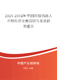 2025-2031年中國焊接機器人市場現(xiàn)狀全面調(diào)研與發(fā)展趨勢報告