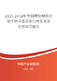 2025-2031年中國螺旋埋弧焊管市場深度調(diào)查分析及發(fā)展前景研究報(bào)告 2025-2031年中國螺旋埋弧焊管市場深度調(diào)查分析及發(fā)展前景研究報(bào)告