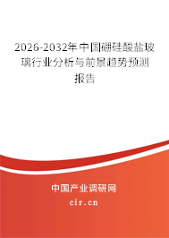 2026-2032年中國(guó)硼硅酸鹽玻璃行業(yè)分析與前景趨勢(shì)預(yù)測(cè)報(bào)告